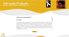 Desktop Screenshot of advocateprakash.com